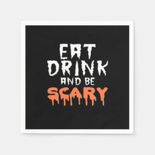 Iss Trink Und Sei Gruselig Lustig Halloween Minima Serviette