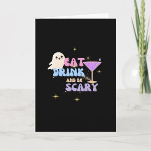 Iss Trink Und Sei Gruselig Lustiger Halloween Casu Karte