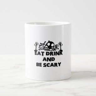 Iss, trink und sei gruselig Lustiges Design Kreati Jumbo-Tasse