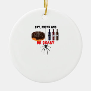 Iss, trink und sei gruselig Retro-Klassiker Keramik Ornament