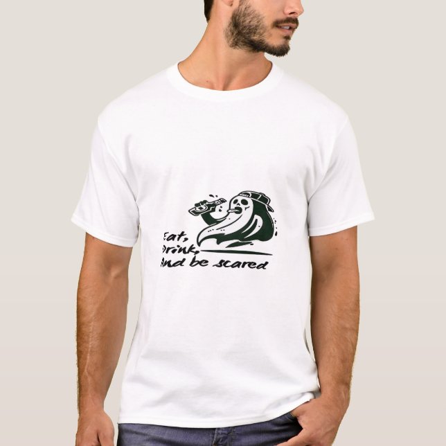 Iss Trink Und Sei Gruselig Spuky Club Cool Einziga T-Shirt (Vorderseite)