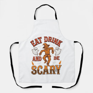 Iss, trink und sei gruselig, Vintage-Halloween-Shi Schürze