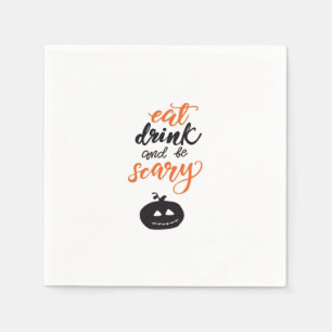 Iss, trink und sei lustig gruselig Halloween Serviette