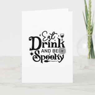 Iss, trink und sei spooky Retro-Klassiker Karte