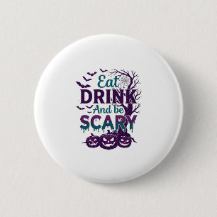 Iss Trinke Sei Gruselig Halloween Gruseliger Baum  Button