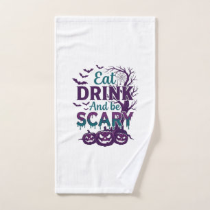 Iss Trinke Sei Gruselig Halloween Gruseliger Baum Handtuch