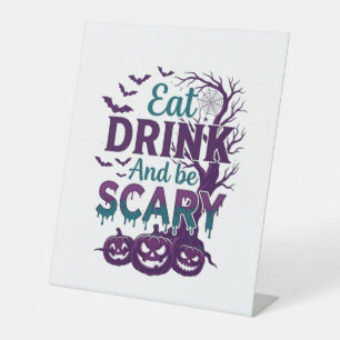 Iss Trinke Sei Gruselig Halloween Gruseliger Baum Sockelschild