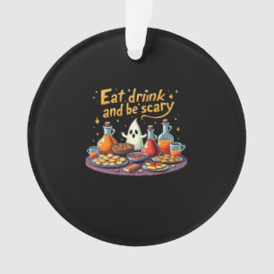 Iss Trinke Und Sei Gruselig Halloween Gruseliger S Ornament