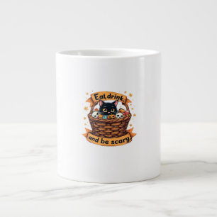 Iss trinke und sei gruselig Trick-or-Treat-Korb Ha Jumbo-Tasse
