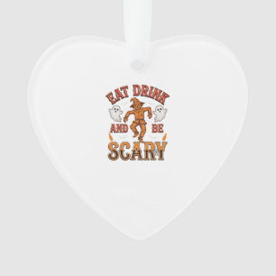 Iss, trinke und sei gruselig Vintage Halloween-Shi Ornament