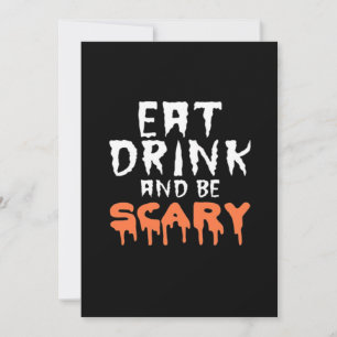 Iss Trinke Und Sei Lustig Gruselig Halloween Minim Feiertagskarte