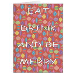 Iss trinken weißen Baum Dekorationen