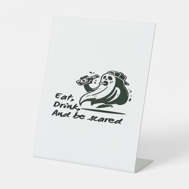 Iss und trink und sei gruselig Gruselclub Cool Ein Sockelschild (Vorderseite)