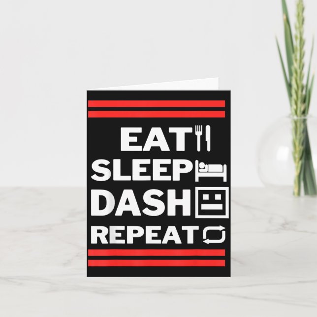 Iss Videospiel Eat Sleep Dash Repeat Karte (Vorderseite)