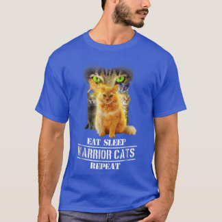 Iss Warior Katzen Wiederholen Lustig Katzenliebhab T-Shirt