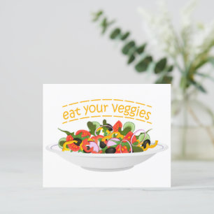 Iss Your Veggies Zitat frisch Salat Mix Schüssel g