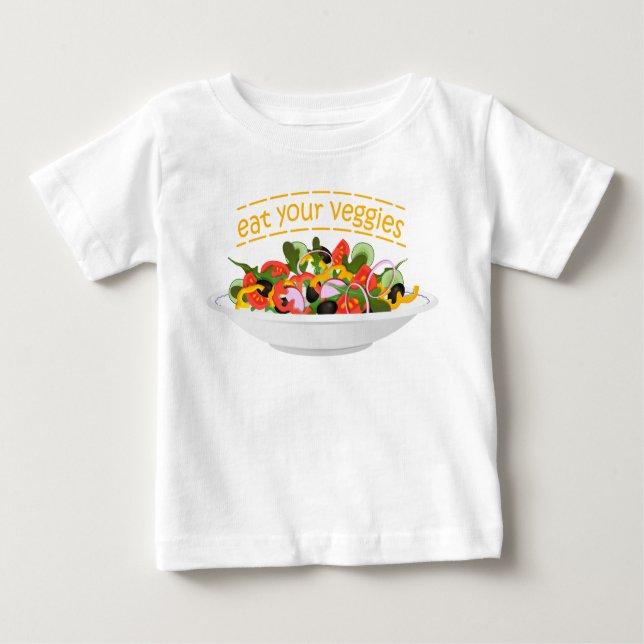 Iss Your Veggies Zitat frisch Salat Mix Schüssel g Baby T-shirt (Vorderseite)