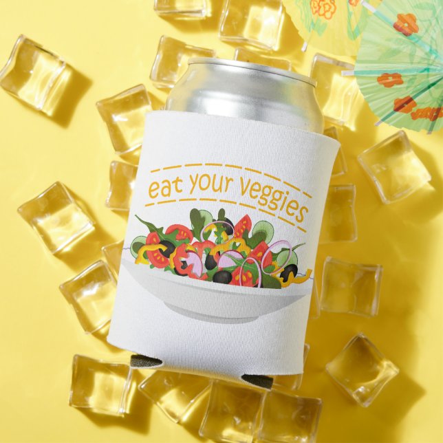 Iss Your Veggies Zitat frisch Salat Mix Schüssel g Dosenkühler (In Situ Sommer)