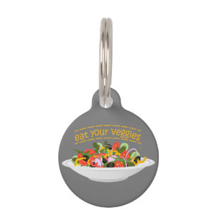 Iss Your Veggies Zitat frisch Salat Mix Schüssel g Haustiermarke