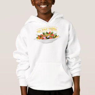 Iss Your Veggies Zitat frisch Salat Mix Schüssel g Hoodie