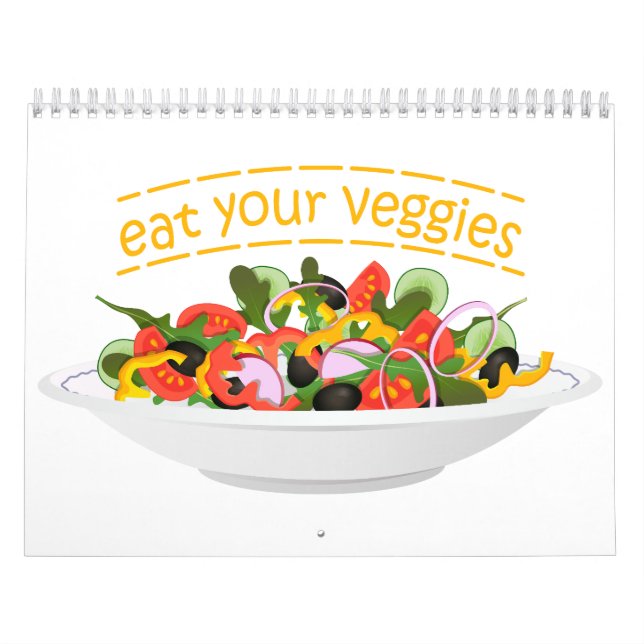 Iss Your Veggies Zitat frisch Salat Mix Schüssel g Kalender (Titelbild)