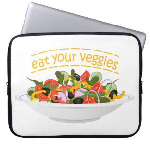 Iss Your Veggies Zitat frisch Salat Mix Schüssel g Laptopschutzhülle