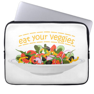 Iss Your Veggies Zitat frisch Salat Mix Schüssel g Laptopschutzhülle