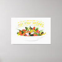 Iss Your Veggies Zitat frisch Salat Mix Schüssel g
