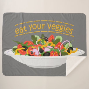Iss Your Veggies Zitat frisch Salat Mix Schüssel g Sherpadecke