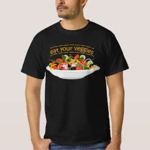 Iss Your Veggies Zitat frisch Salat Mix Schüssel g T-Shirt