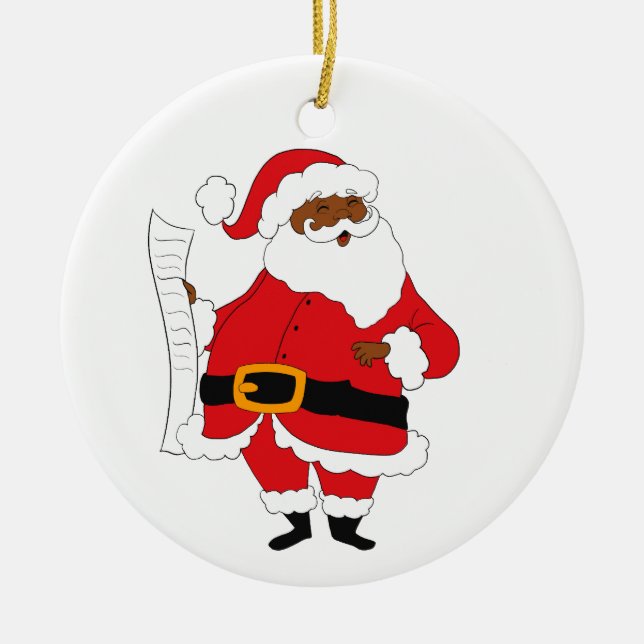 Issa Black Santa Keramik Ornament (Vorne)