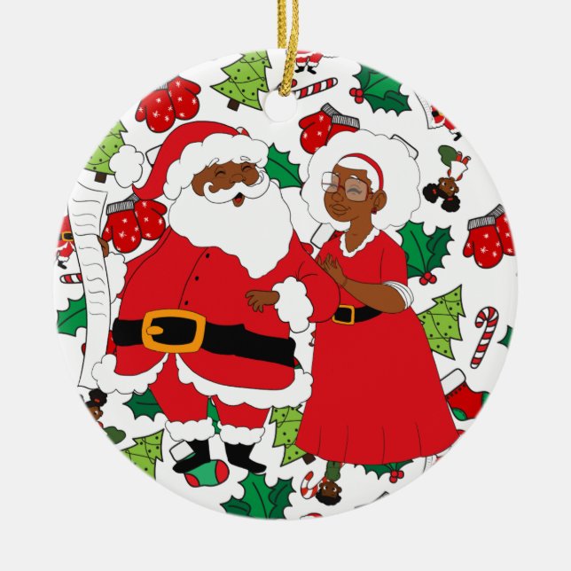Issa Mr. and Mrs Claus Keramik Ornament (Vorne)