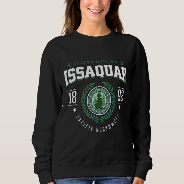 Issaquah Washington State Pine Tree WA Souvenir Re Sweatshirt (Vorderseite)