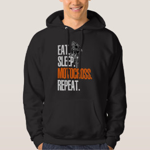 Issen Schlafen Motocross Wiederholen Dreck Bker Mo Hoodie