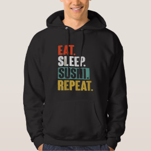 Issen Schlafen Sushi Wiederholen Retro Vintage Sus Hoodie