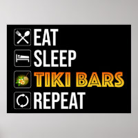 Issen. Schlafen. Tiki Bars. Wiederholen
