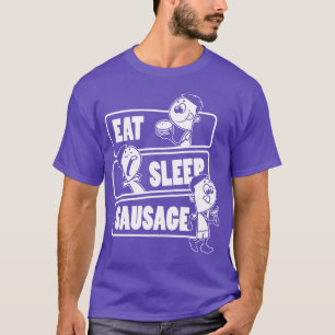 Issen Schlafen Wurst Wiederholen Würstchen Food Lo T-Shirt