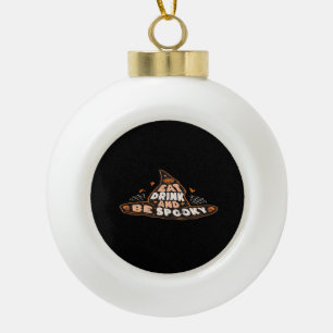 Issen, Trinken und Gruselig sein Essential Vintage Keramik Kugel-Ornament