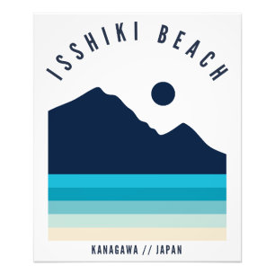 Isshiki Beach Kanagawa Japan Retro Vintag Fotodruck
