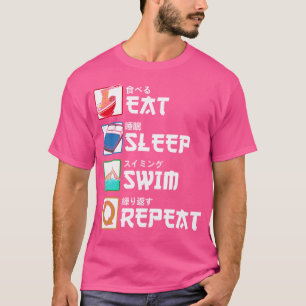 Issst Schwimmen Wiederholen Japanisch Schwimmen Sc T-Shirt