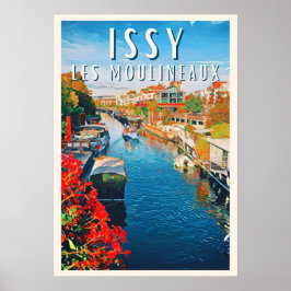 Issy Les Moulineaux Foto Vintage Poster