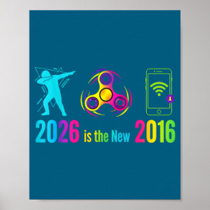 Ist 2016 Retro Nostalgie Reben Jahrzehnt Poster