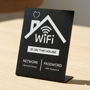 Ist auf dem Haus WiFi Password Pedestal-Schild Sockelschild