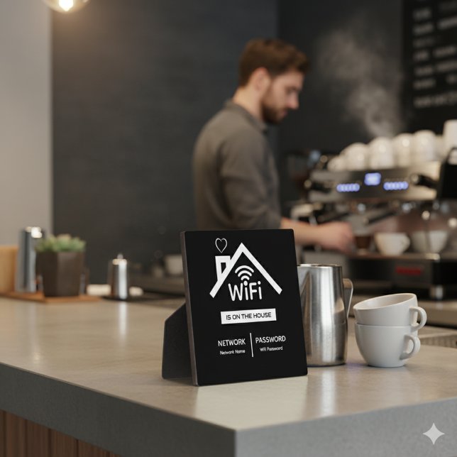 Ist auf der Wifi-Passwort-Plakette Fotoplatte (Von Creator hochgeladen)