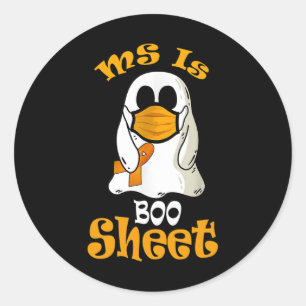 Ist Boo-Sheet-Geist in Maske-Multiple-Sklerose-Awa Runder Aufkleber