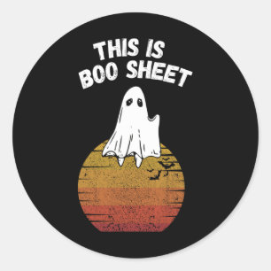Ist Bootblatt Ghost Retro Halloween leichtes Kostü Runder Aufkleber
