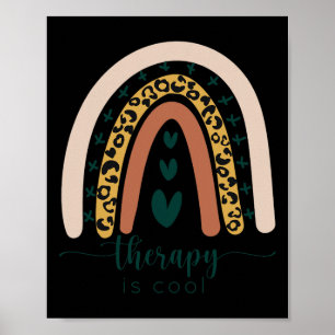 Ist Cool Mental Health Awareness Regenbogen Leopar Poster