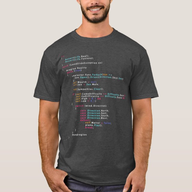 Ist das die echte Life Coding Premium-Programmvers T-Shirt (Vorderseite)