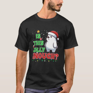Ist das die fröhliche Polar-Bären-Weihnachtsmannmü T-Shirt