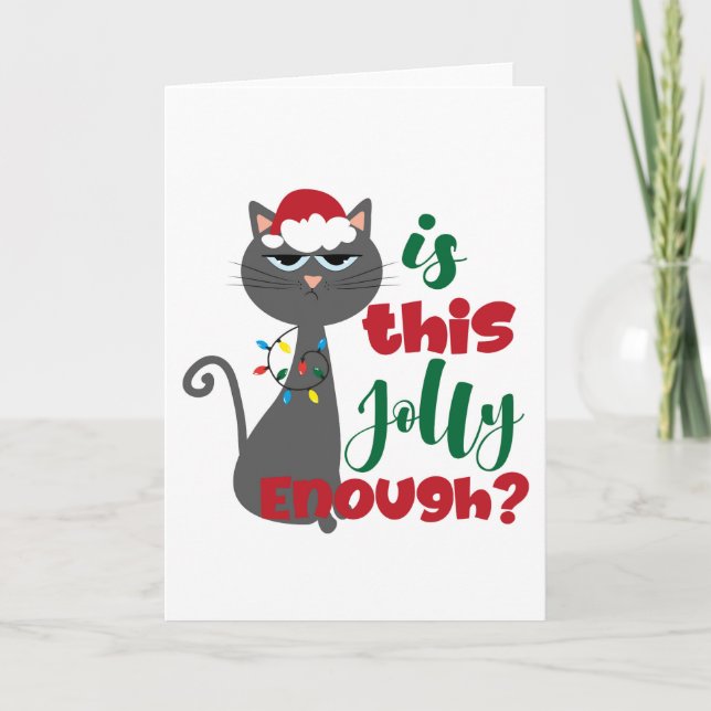 Ist das fröhlich genug? Weihnachtskarte Karte (Vorderseite)